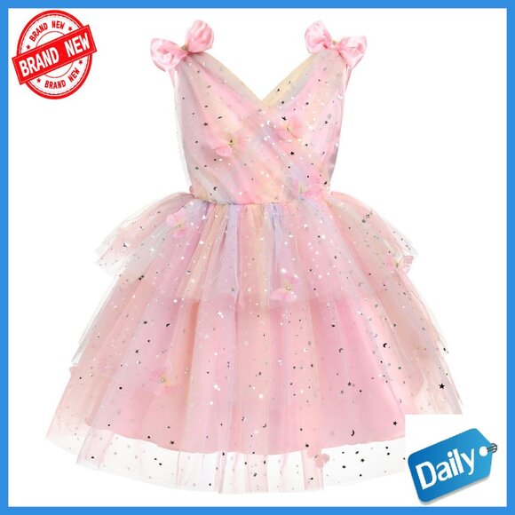 Toddler Girl Butterfly Tutu Dress Formal Party Photo Shoot Size 12-18M